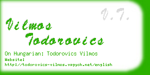 vilmos todorovics business card